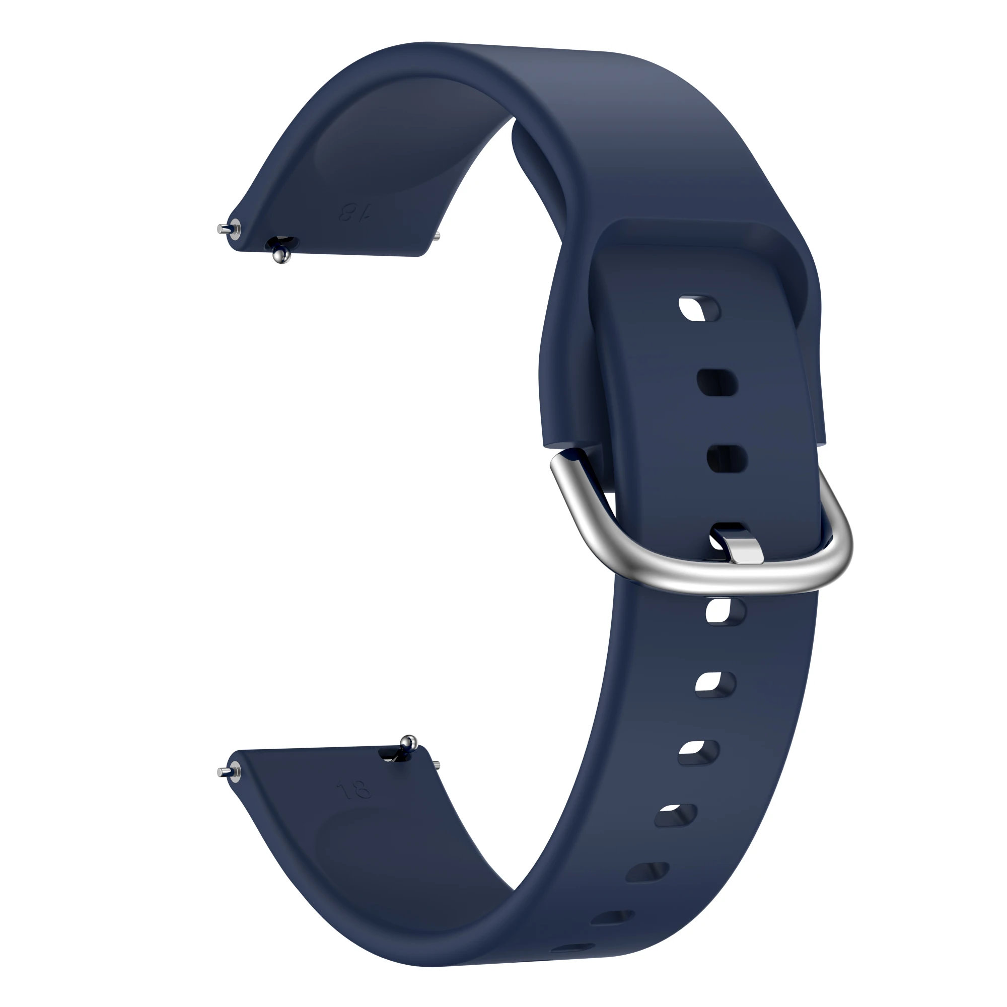 Elegant 18mm Silicone Watchband