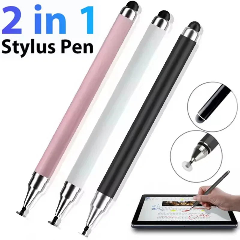 Universal 2-in-1 Touch Screen Stylus Pen for Mobile Devices and Tablets