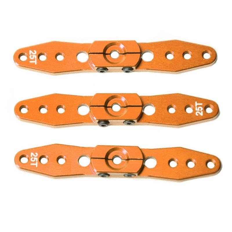 

Рулевой серворуль из алюминия 25T, 3 шт., руль для радиоуправляемого автомобиля 1/8 1/10, лодки, обновленные детали, аксессуары