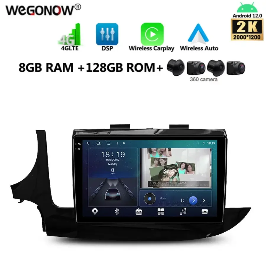 

2000*1200 8G + 128G 8-ядерный Carplay Авто Android 13,0 автомобильный DVD-плеер GPS карта WIFI BT RDS радио для Opel Mokka Buick Encore 2016-2019