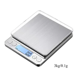 Precision Digital Kitchen and Jewelry Scale with LCD Display - 3Kg (3Kg 0.1g)