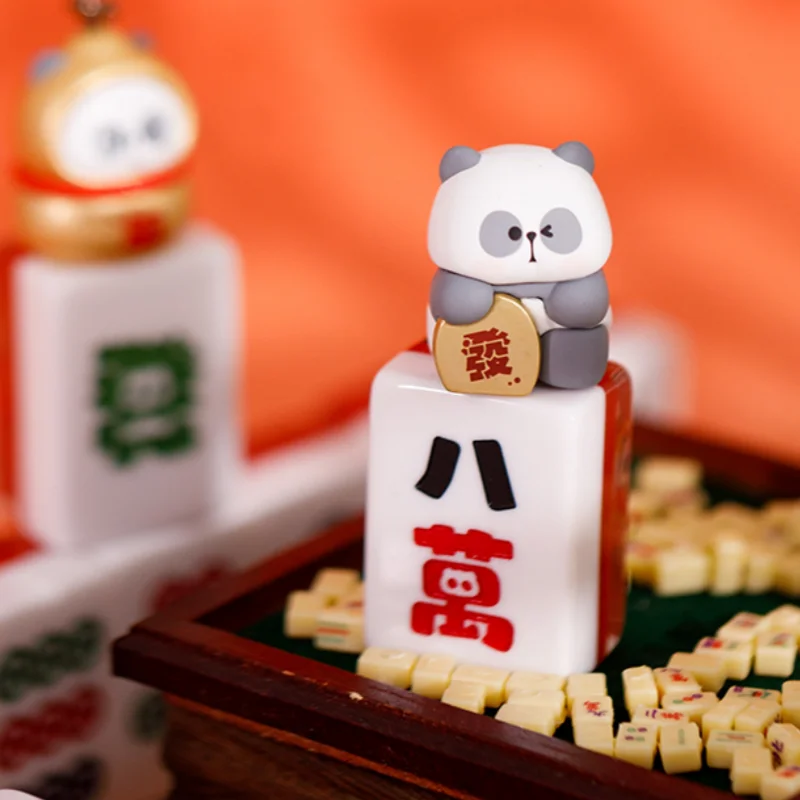 

Toy City Mr.Pa Waiting For The Tile Series 2 Good Luck Cute Panda Mini Mahjong Tile Blind Box Collection Mystery Box Gift