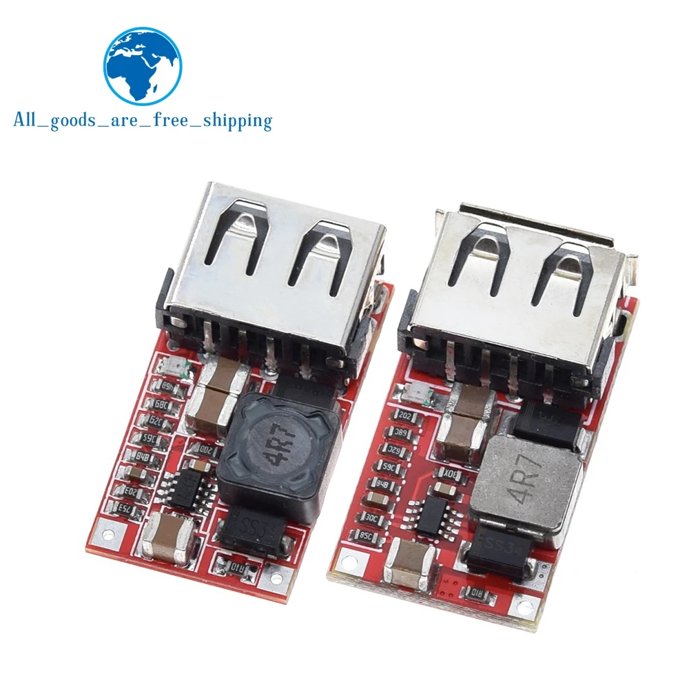 TZT 1/3개입 정밀 DC 버크 스텝다운 컨버터 6-24V에서 5V 3A로 자동차 USB 충전 모듈 12V 5V 전원 공급