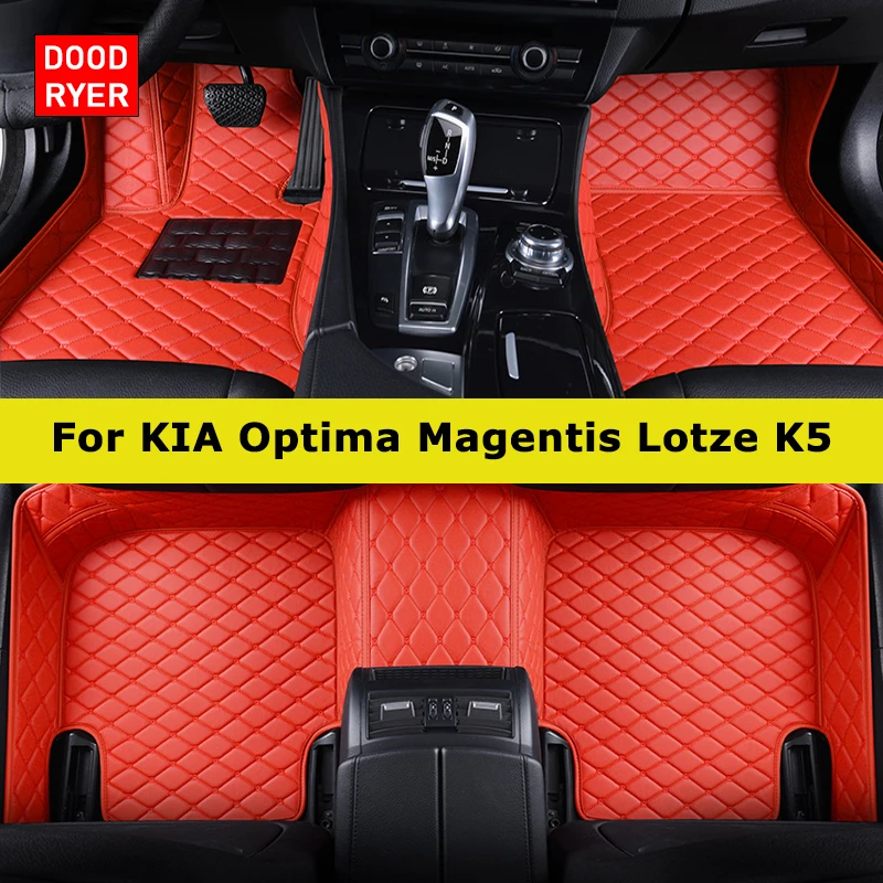 Alfombrillas Coche PERFORMANCE Para Kia Optima I 2000-2005 – Terciopelo, Bordado CNC, Ribete Perforado – Verde, Blanco, Rojo