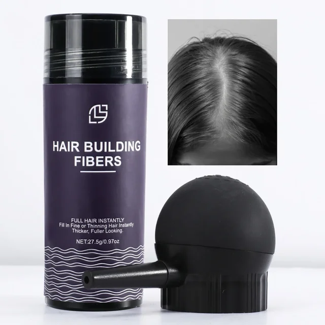 Professional Hair Building Fibers Keratin Powder Styling Set Thickening Spray Hair Loss Products Fast Regrowth Black Styling Kit