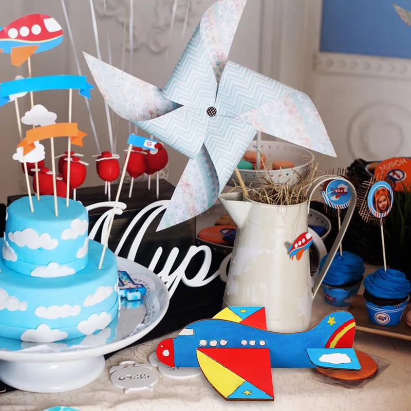 1-5Pcs Wooden Airplane Model Handmade DIY Crafts Unfinished Blank Plane Kids Painting Toy Birthday Party Favors Christmas Gifts
