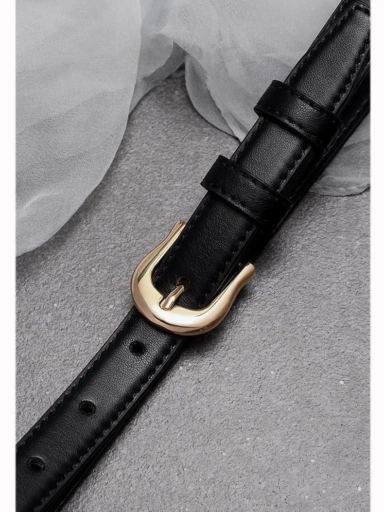 Belt female models super leather hundred with 2023 new belt ladies pin buckle fashion decoration jeans belt cowhide simple Best Sellers In Accessories