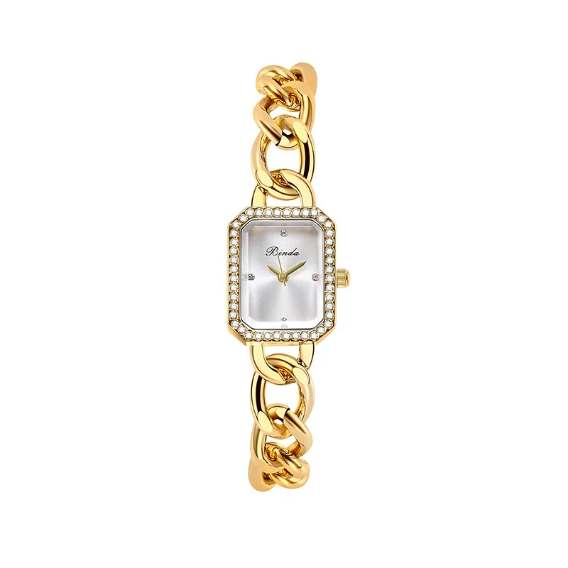 The Eectangle Minimalist Women Ultra Thin Watches Stainless steel Weaveing Band Antique Delicate Quartz Watch Relogio Feminina