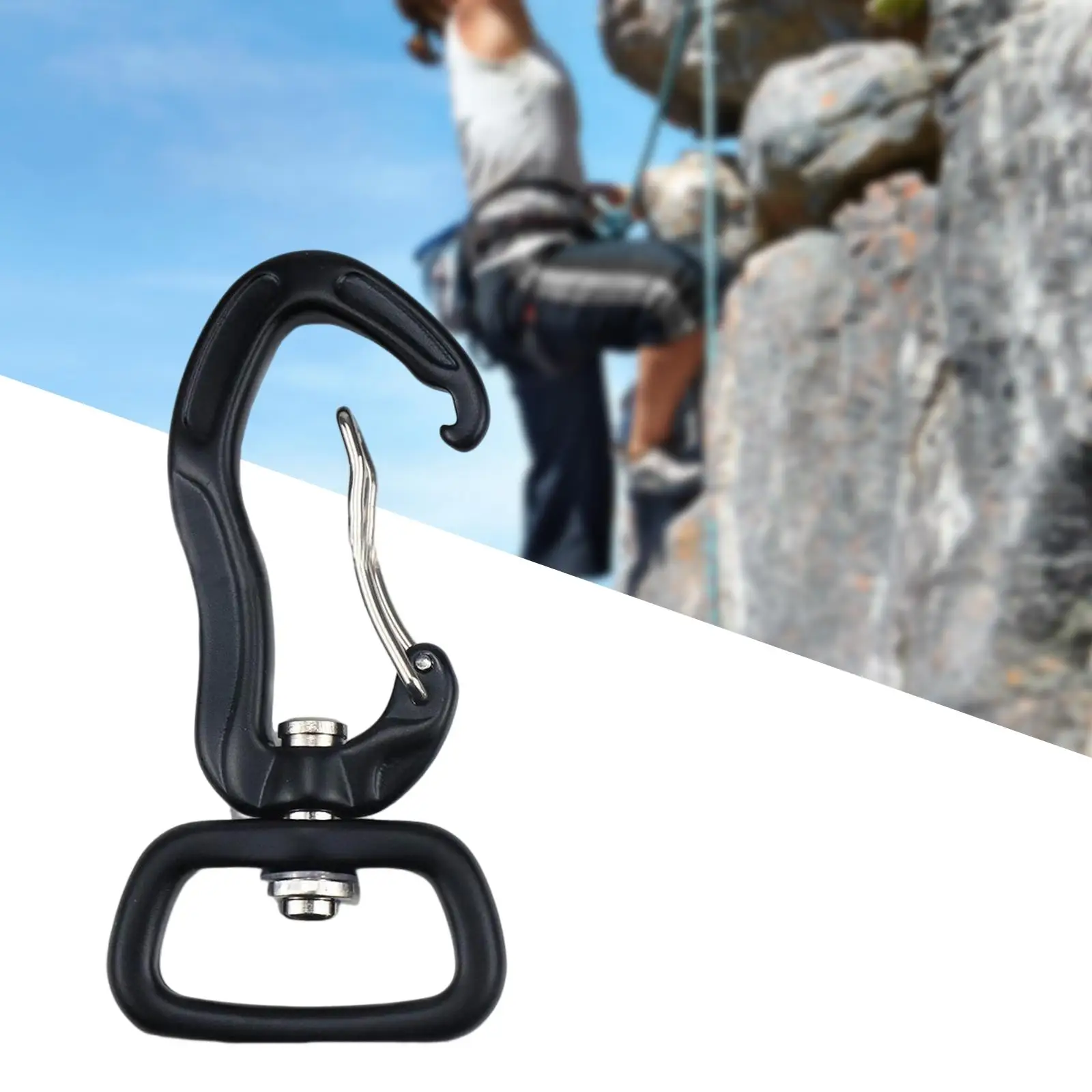 360° Rotating Swivel Carabiner with Swivel Ring Multi Functional Locking