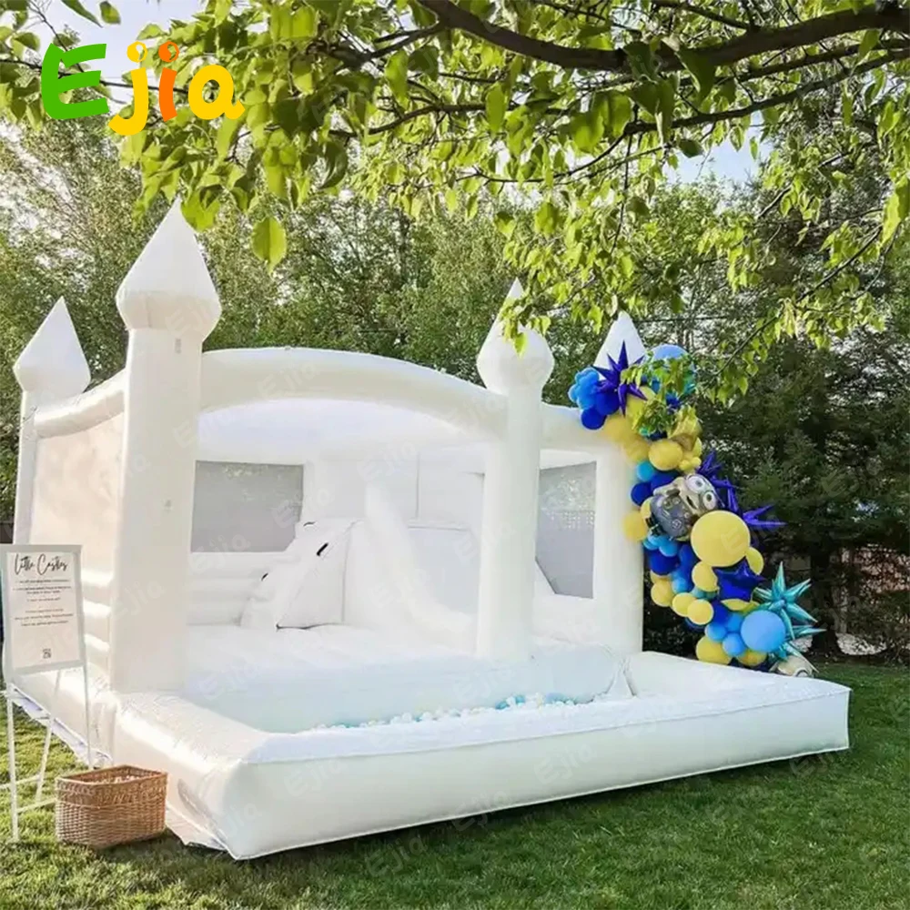 US Stock 15ft Large Inflatable Bounce House with Slide Ball Pit 100% PVC Castle House for Adults Big Kids Birthday Party Wedding 3