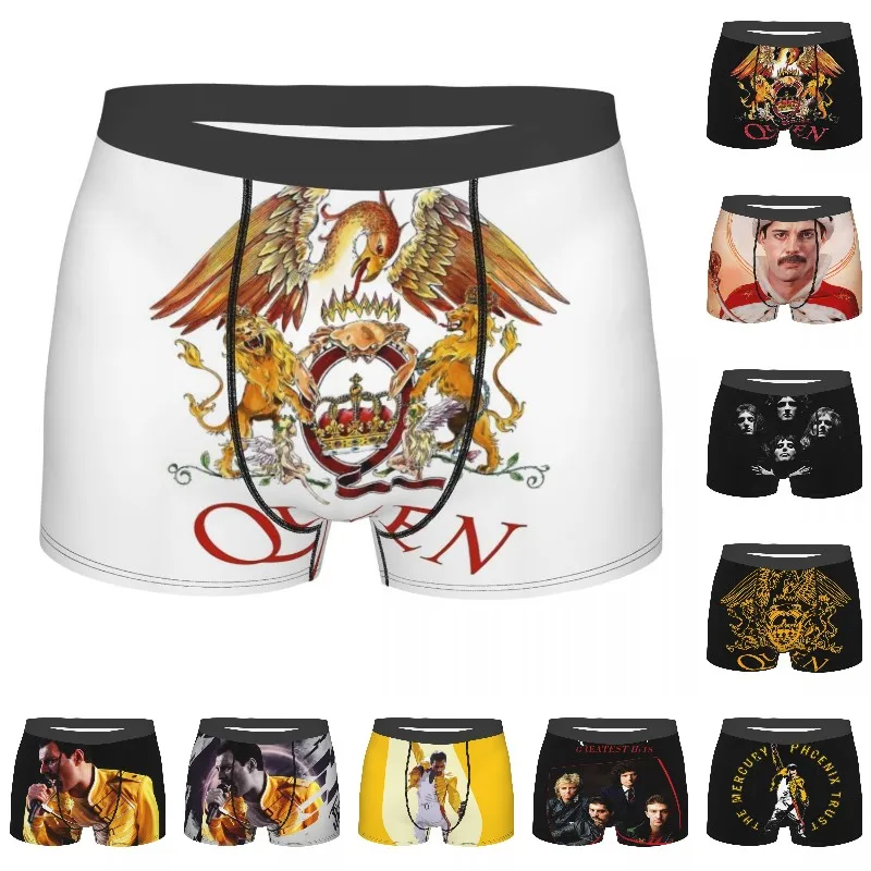 

Queen Freddie Mercury Underwear Men Sexy Printed Custom Rockstar Rock Singer Quotes Boxer Shorts Panties