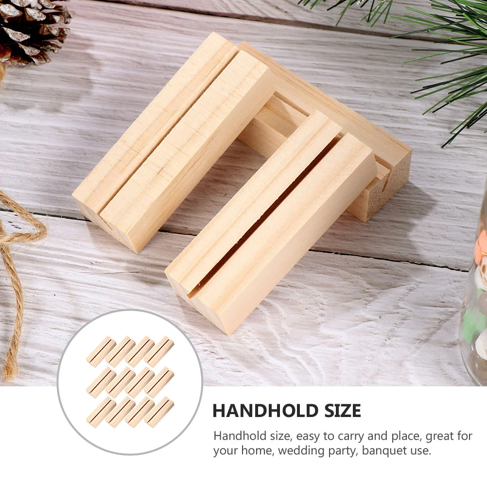 Wood Card Holder Photo Stand 12 Pcs