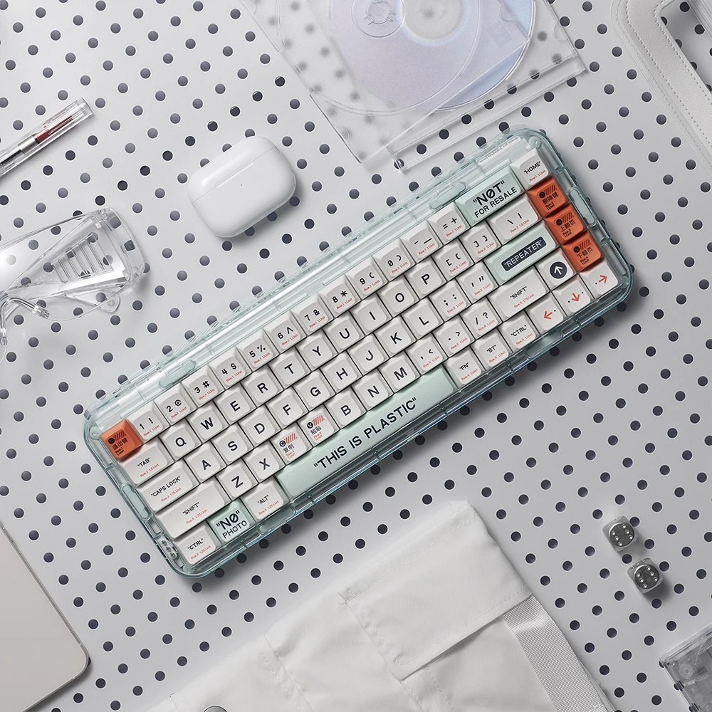 Melgeek Mojo68 Plastic See-through Custom Programmable Mechanical 