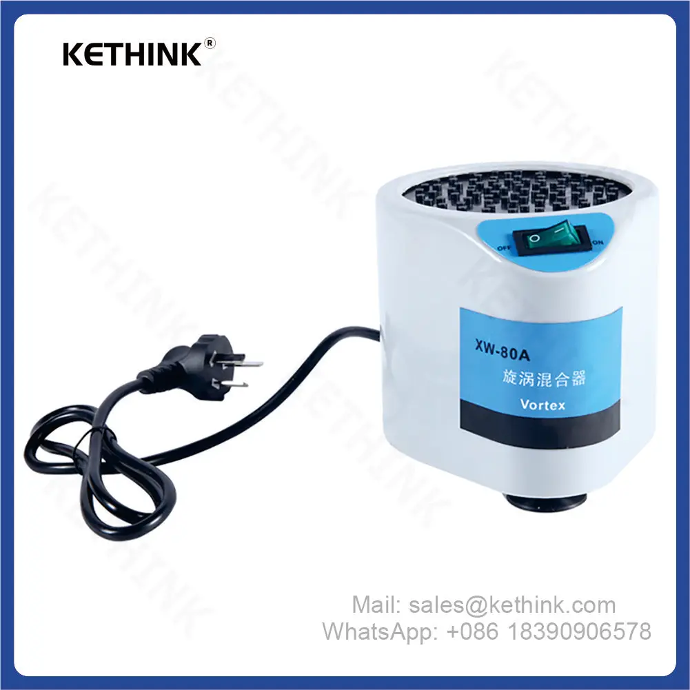 KT-XW-80A Lab Use Electric Mini Vortex Vial Shaker Machine 100mm Rubber Plate 0-3000rpm