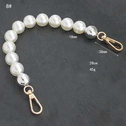 Elegant Pearl Chain Bag Strap - Versatile Handbag and Shoulder Bag Accessory (E)