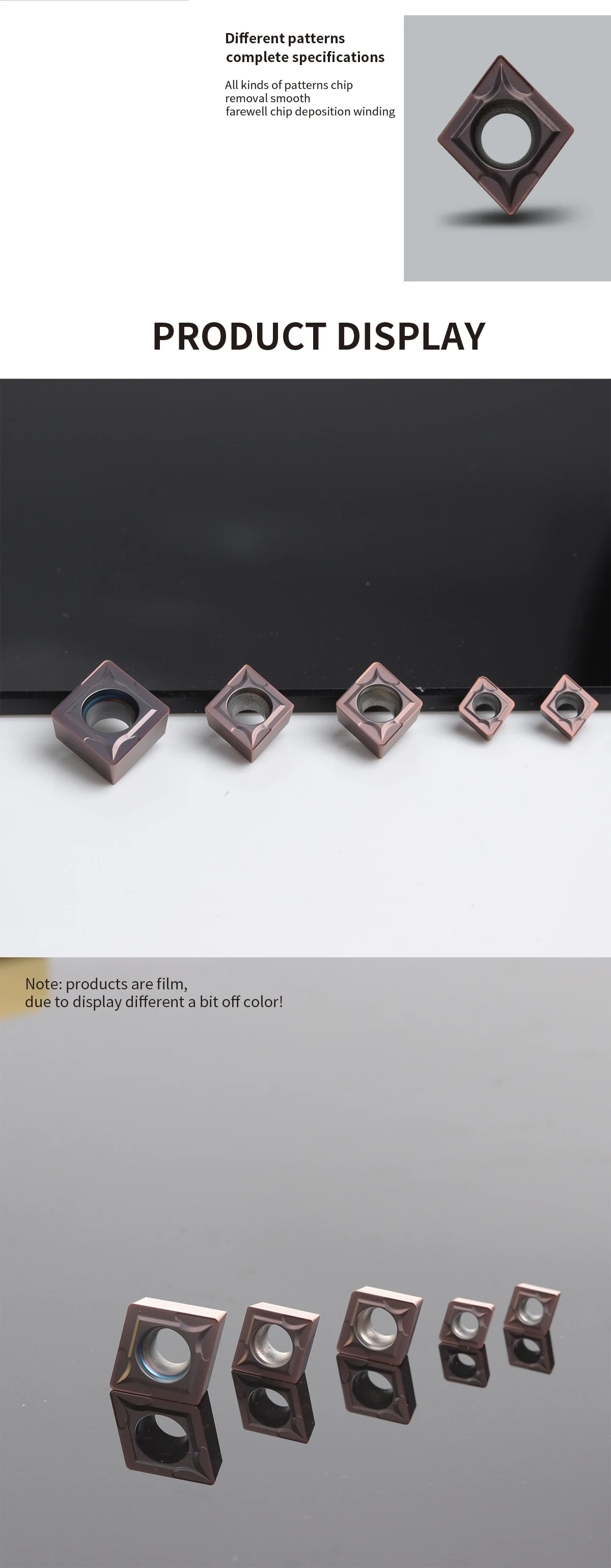 DESKAR Blade CCMT060204 CCMT09T304 CCMT120404 LF6018 Einsatz CCMT-Schneidwerkzeug für CNC-Drehmaschinen zum Drehen von Edelstahl – Detail 2