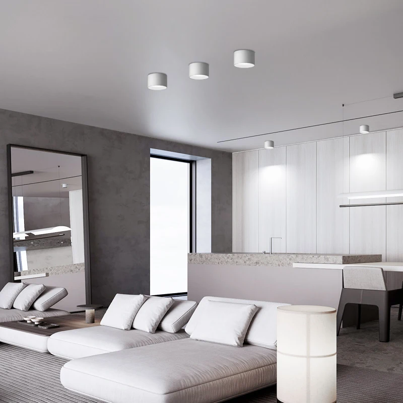 고품질 소형 천장 램프 표면 장착 LED 다운라이트 (거실, 침실, 주방, 복도용) 220V 12W 15W 다운라이트