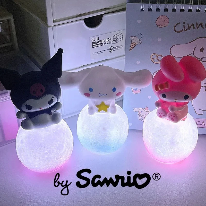 

Ночник Sanrio с рисунком Hello Kitty Kuromi Cinnamoroll, аниме лампа, прикроватная лампа для сна, настольное украшение, украшение для дома, подарок для K