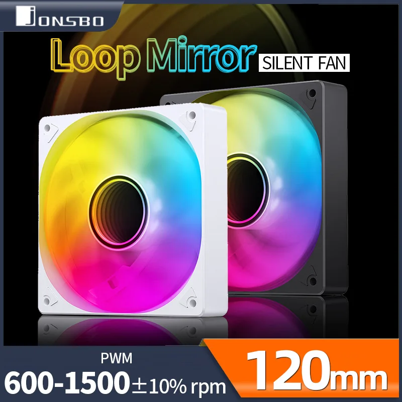 Jonsbo Sl-silent pc Case Fan Cpu Water Cooling 4pin Pwm Espelho Loop Espaço Ilimitado Argb 12cm 360 mm 120 mm