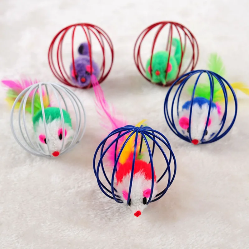

Innovative Cat Self-Help Toys, Colorful Balls, Mouse Toys, Interactive Toys, Pet Supplies, 6cm Diameter