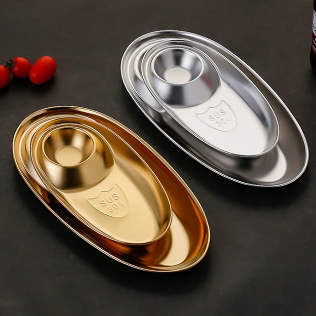 맛있는 간식을 위한 완벽한 선택: 스테인리스 스틸 스낵 플레이트