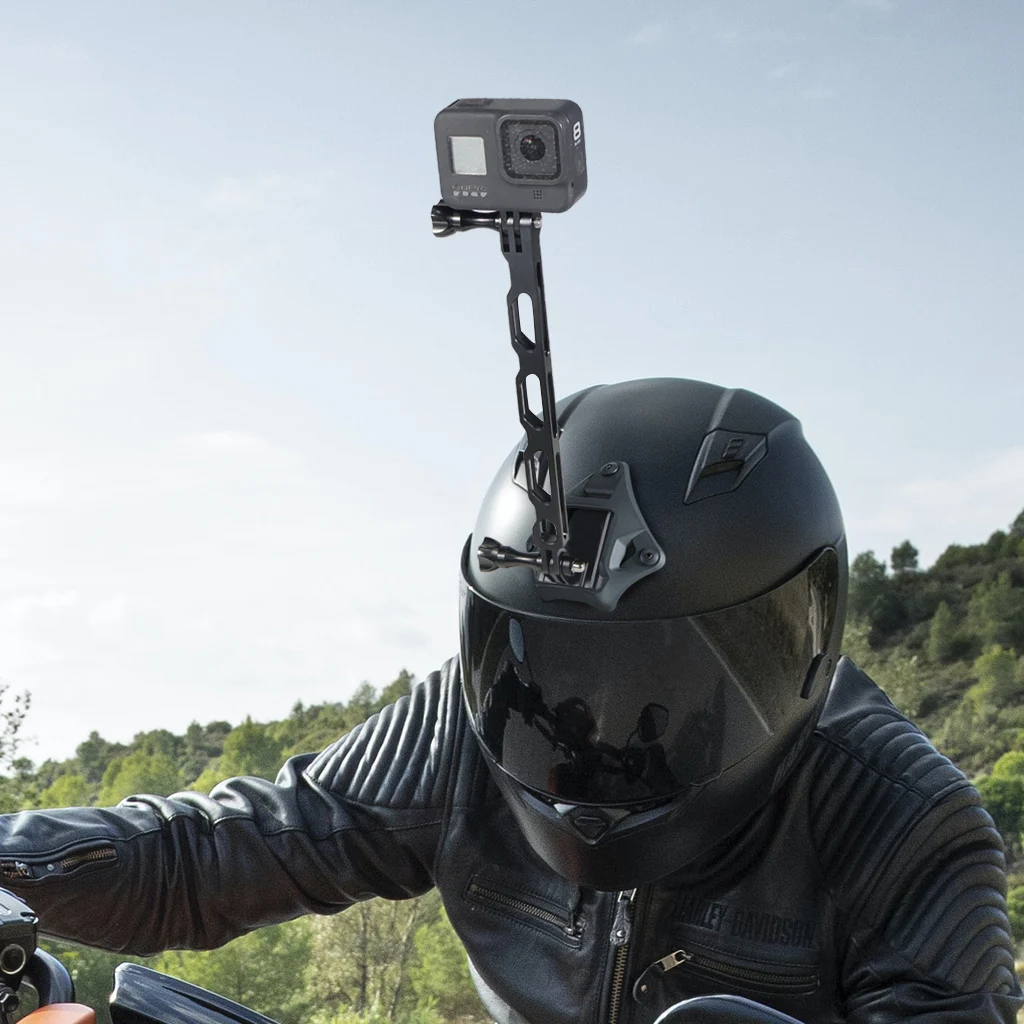 Aluminum Extension Rod Arm Lengthened Selfie Helmet Stick Bracket