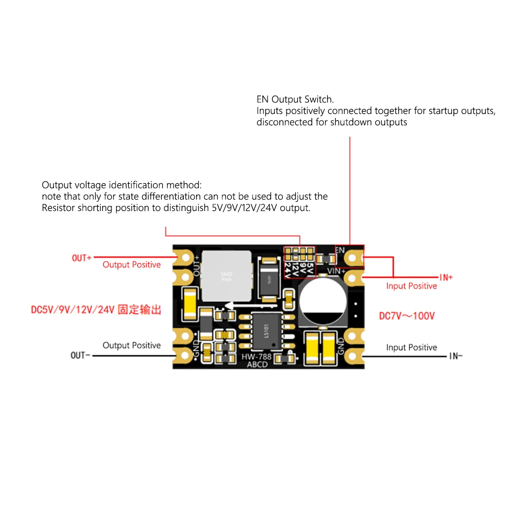 DC-DC Step Down Power Supply Module DC 7-100V To DC 5V 9V 12V 24V 2A Voltage Regulator Power Supply DC-DC Step Down Module