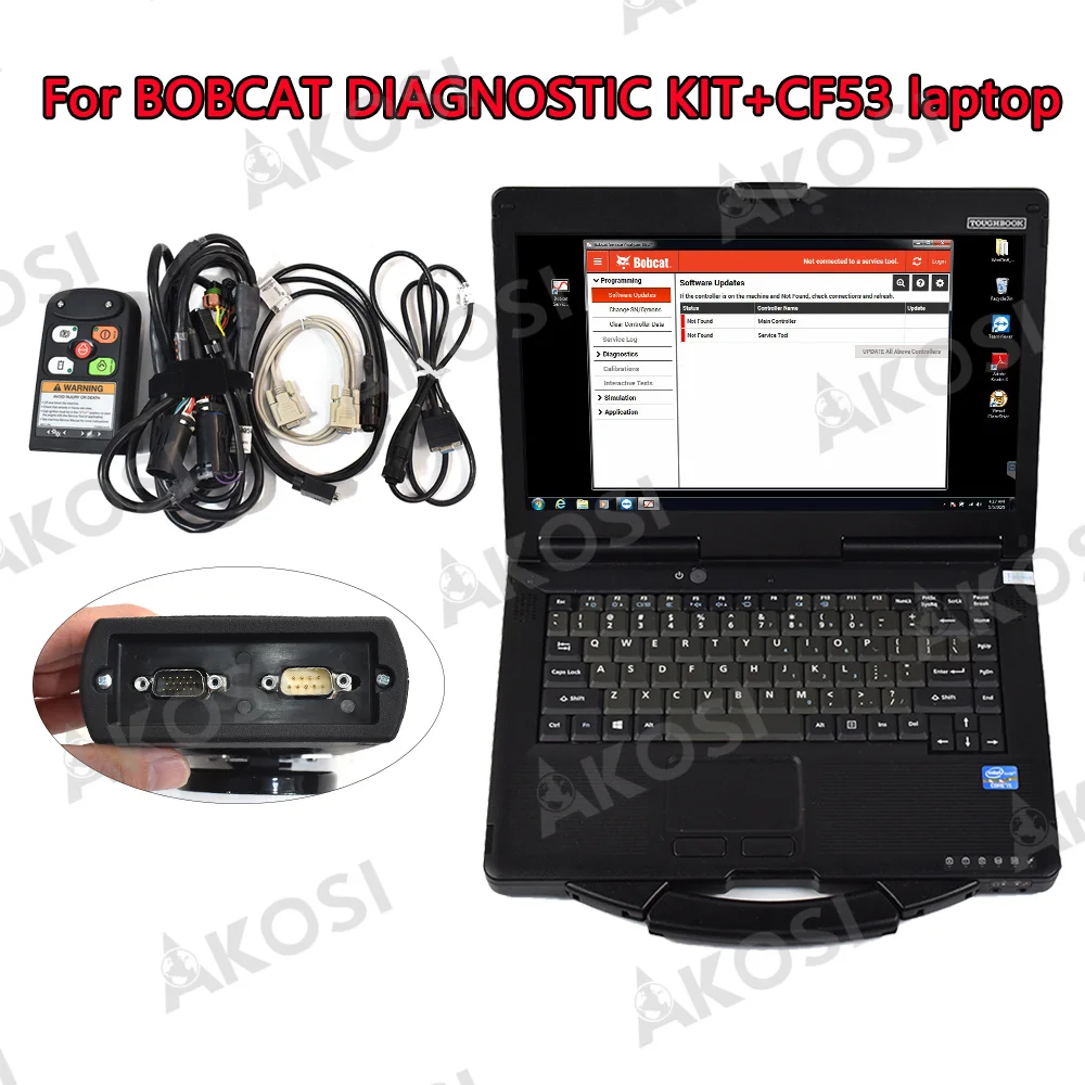 

For Bobcat Service Analyzer BOBCAT DIAGNOSTIC Tool (RST) Service tool harness Remote Start Tool+CF53 laptop