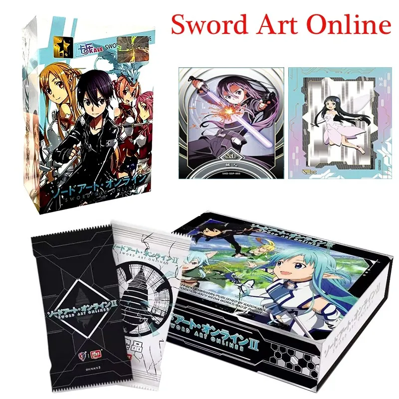 

New SAO Sword Art Online Kirigaya Kazuto Yuuki Asuna Leafa Rare Collection Cards Child Kids Birthday Gift Game Cards Table Toys