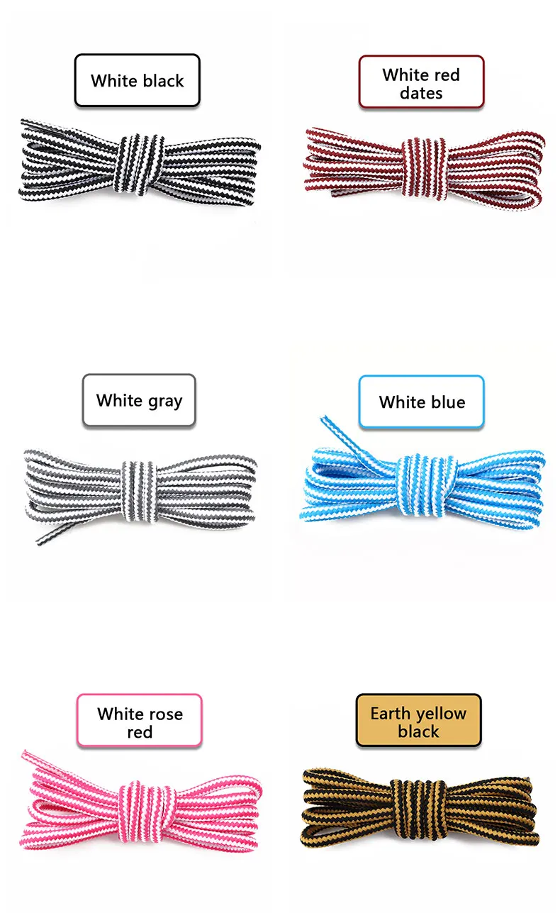 Striped round shoelaces image 7