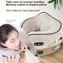 

Electric Acupressure Neck Relaxation Pillow Shoulder Smart Infrared Heat Rubbing Medical Home Car Massager