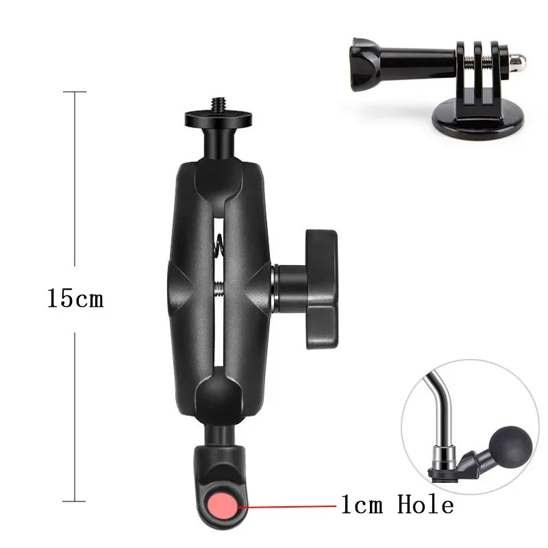 Versatile Double Socket Arm Clamp with Strong Clip