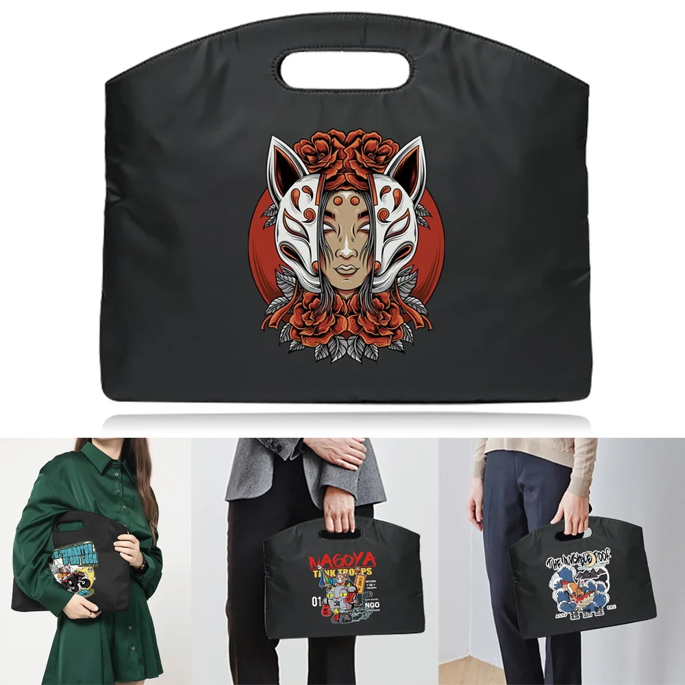 

Briefcases Laptop Bag for Document Office Portable Mask Printed Business Totes Weekend Travel Conference File Handbag Tablet Bag