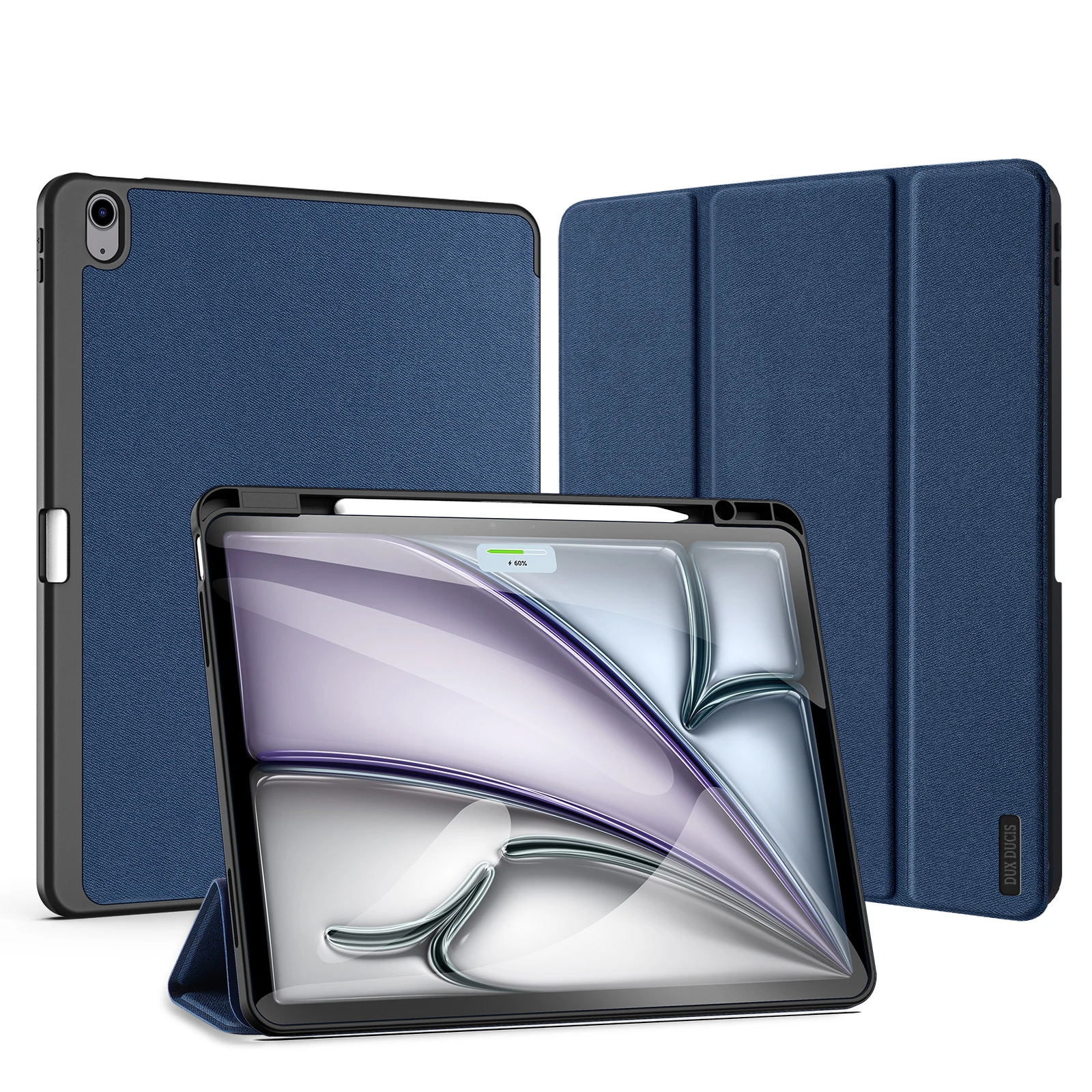 Trifold Stand Tablet Case with Stylus Pen Holder & Auto Sleep/Wake