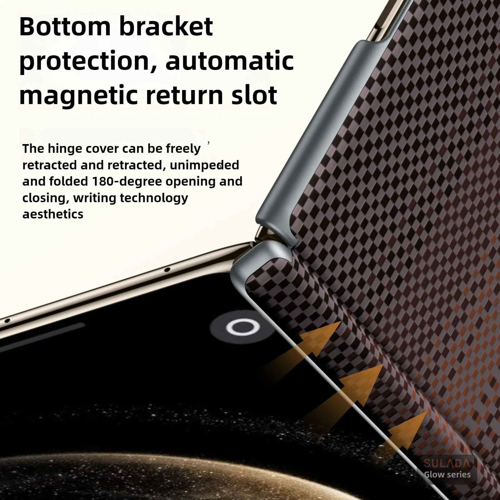 Ultra-Thin Carbon Fiber Patterned Leather MagSafe Case with Wireless Charging Capability