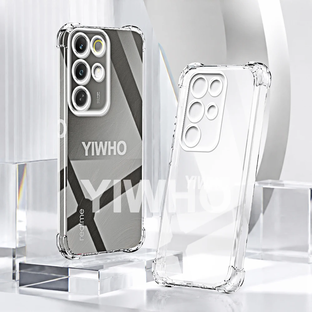 Premium Transparent Shockproof Clear Soft TPU Back Cover Case - Luxury Protective Design