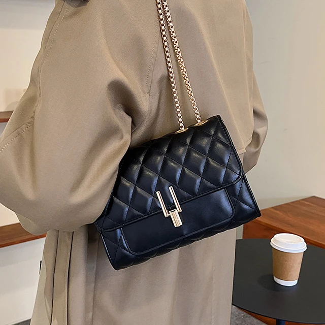 Women Fashion Simplicity Solid Color Handbag Niche Design Silk Scarf Mini  Chain Single Shoulder Crossbody Bag Bandolera - AliExpress