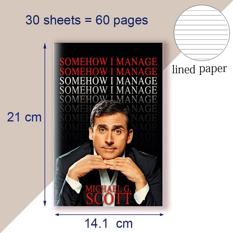 دفتر ملاحظات مقاس A5 مع اقتباس مايكل جي سكوت - كيف...