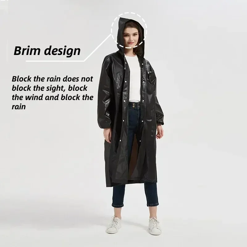 EVA Unisex Raincoat Thickened Waterproof Women Men Camping Waterproof Rainwear Suit Motorcycle Raincoat Rain Poncho Raincoat Suit Bike Raincoat