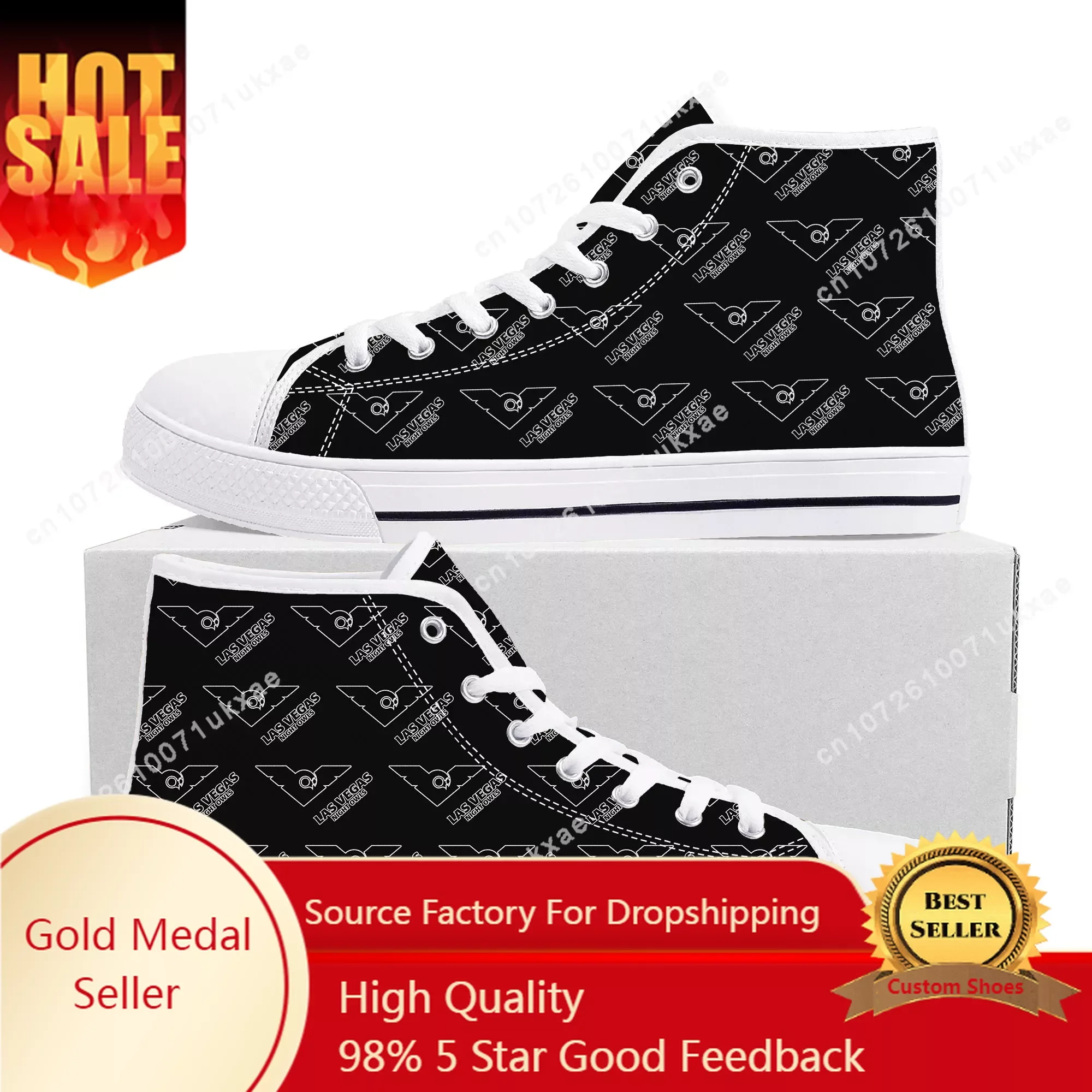 

LAS VEGAS NIGHT OWLS pickleball High Top Sneakers Mens Womens Teenager Canvas High Quality Sneaker Casual Custom Made Shoes DIY