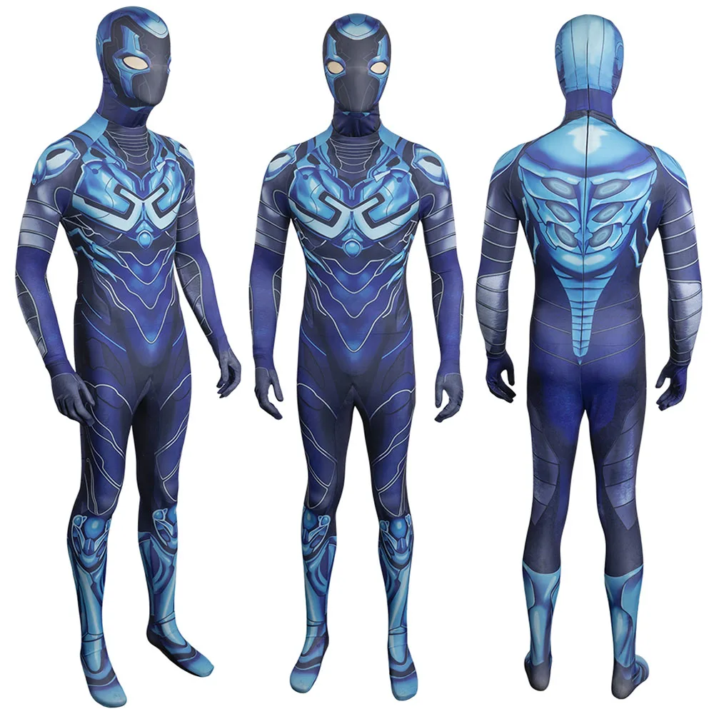 

Комбинезон для косплея Blue Cos Beetle Jaime Reyes, маска, костюм для взрослых мужчин, мужские наряды для ролевых игр, костюм для Хэллоуина, карнавала