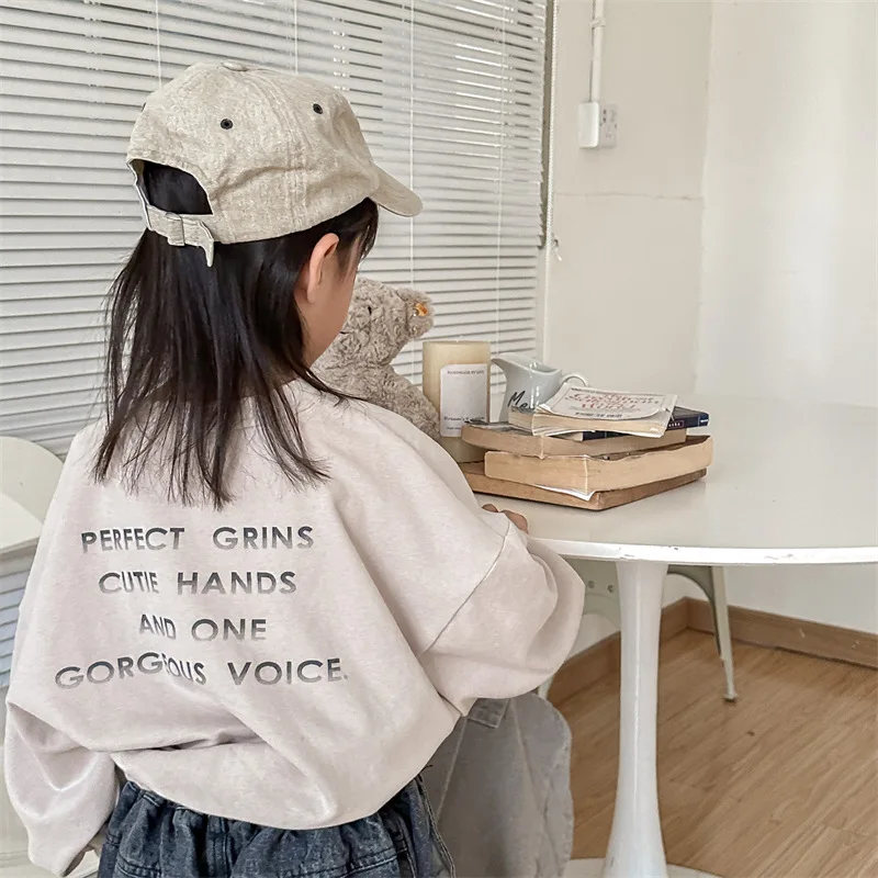 2025 New Spring Children Long Sleeve T Shirts Fashion Letter Print Kids Casual Sweatshirt Loose Girls Tee Cotton Boys Pullover 5 2025 New Spring Children Long Sleeve T Shirts Fashion Letter Print Kids Casual Sweatshirt Loose Girls Tee Cotton Boys Pullover - Image 5