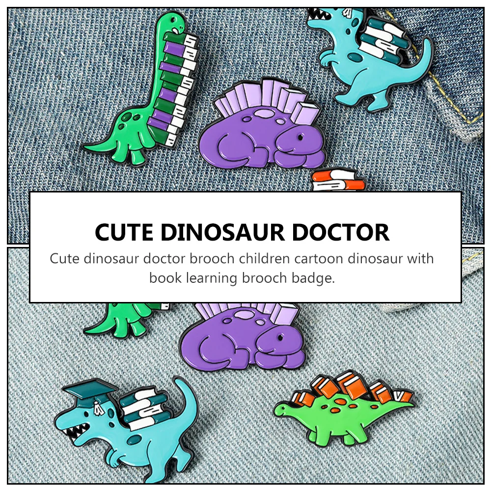 

5pcs Lovely Dinosaur Brooches Kids Brooches Children Decorative Brooches