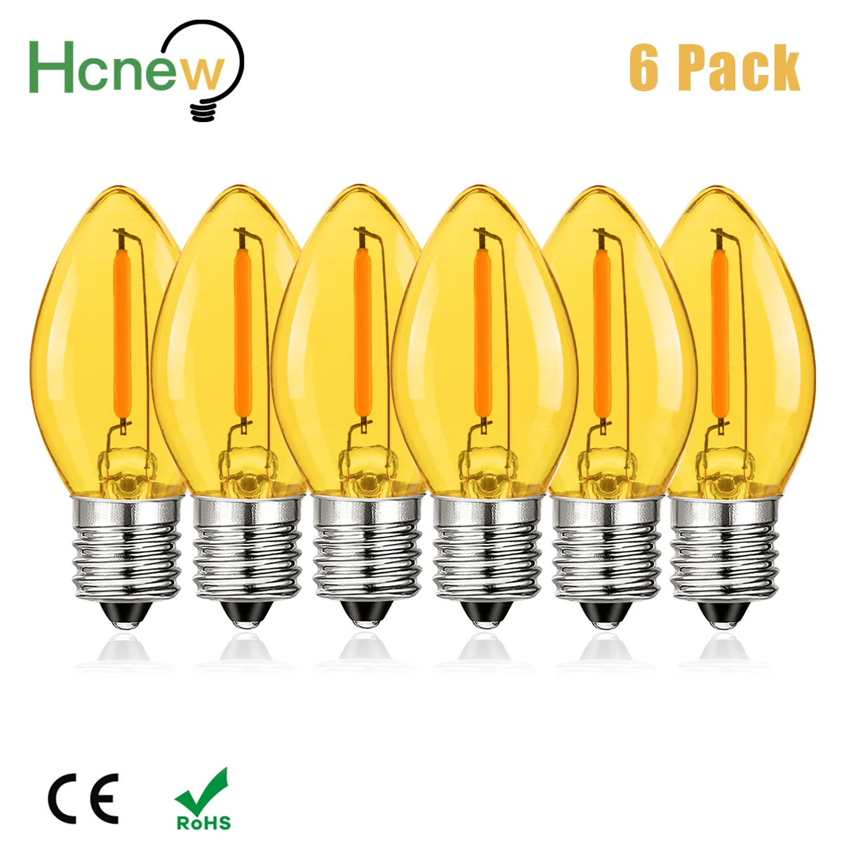 

Mini Candle C7 Led Bulb E14 220V 0.5W Amber Glass 2000K Warm White Replaceable Chandelier String Light Bulbs Decorative Lights