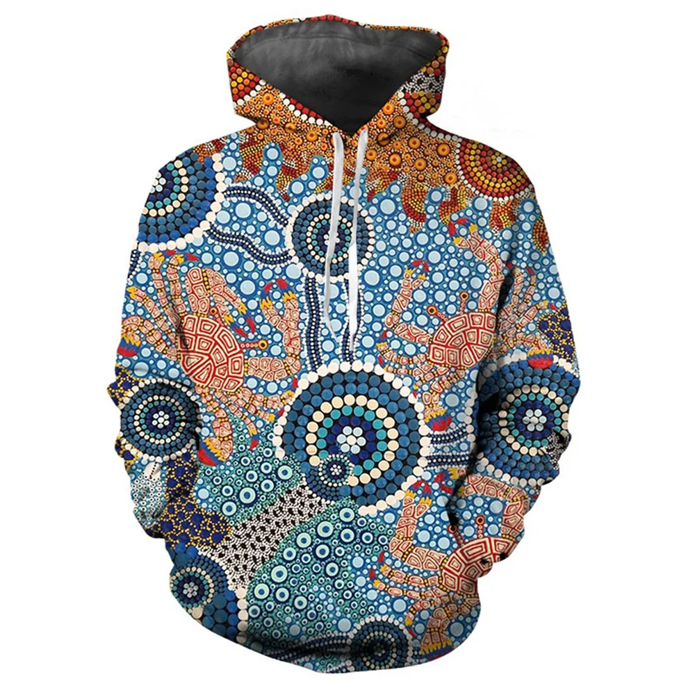 

Dot Painting Art 3d Print Men's Laxity Hoodie Casual Oversized Pullover Popular Streetwear Fashion Sweatshirt Trend Men Clothing