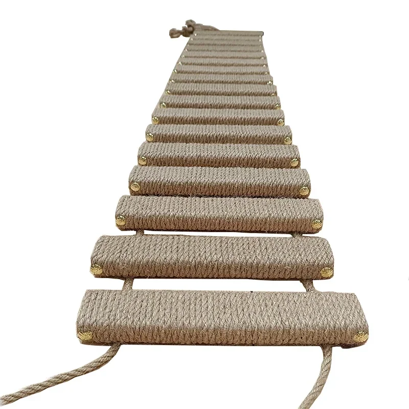 

Wood Ladder Kitten Sisal Bridge Furniture Rope Scratcher Toys Wall Climber Steps Wall-mounted Activity Cat