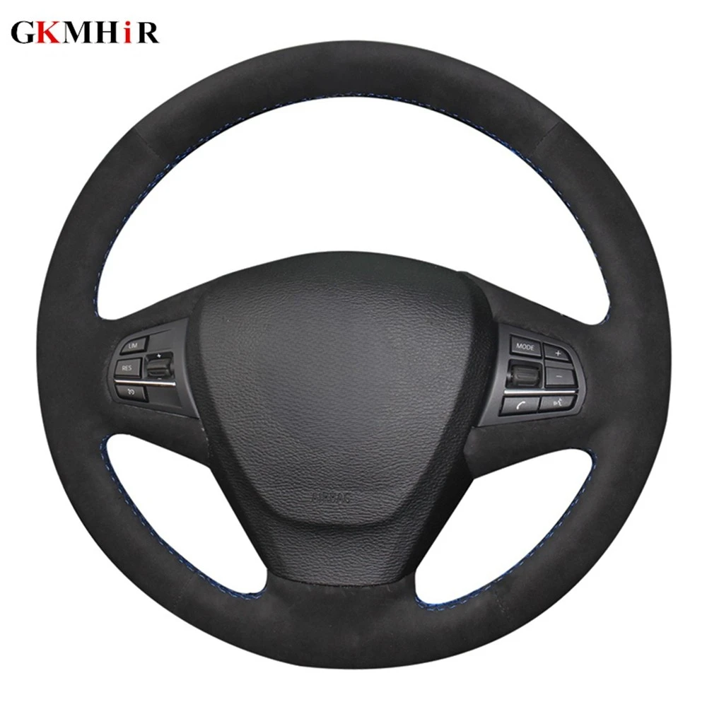 

Чехол на руль для BMW X3 F25 2010-2017 X5 F15 2013-2017, сшитый вручную, из натуральной замши, противоскользящий