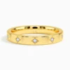 14K Golden Couples Ring Simple Real AU585 Gold Finger Rings GRA Certified Moissanite Wedding Band Engagement Fine Jewelry 2