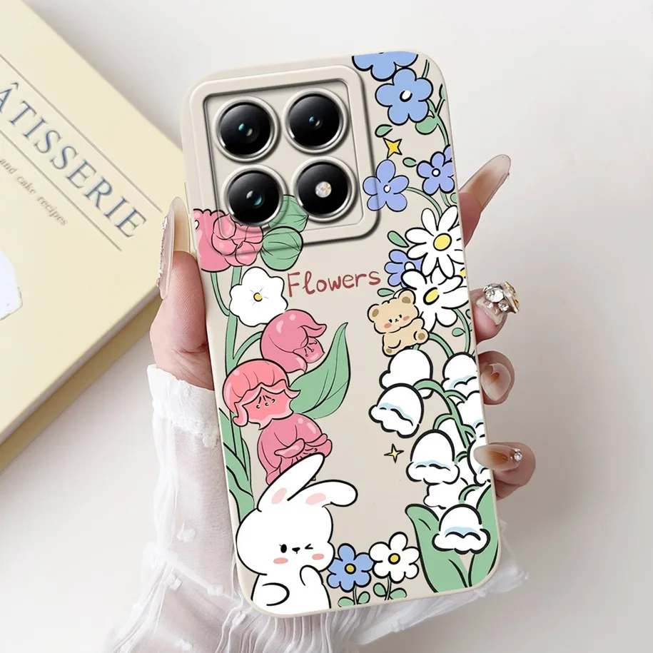 Popular Flower Design Soft Silicone Frosted Case with Camera Lens Protection