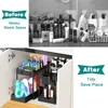 Under Sink Pull Out Cabinet Organizer 2 Tier Slide Out Sink Shelf Storage Shelves Large Capacityfor Kitchen Bathroom Cabinet 4